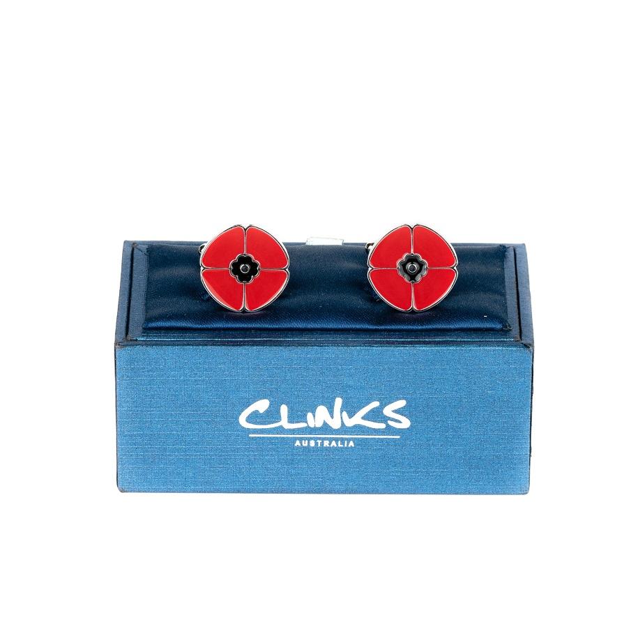 Red Poppy Remembrance Cufflinks