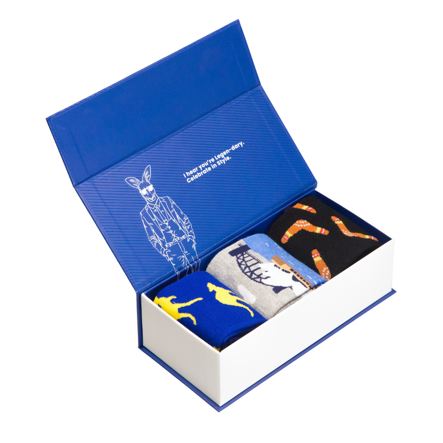 Aussie Socks Gift Set Dapper Roo, Socks Gift Set, Gift Set, Dapper Roo, Aussie Socks, SS5006, Location: SK2021+SK2005+SK2016, Clinks Australia