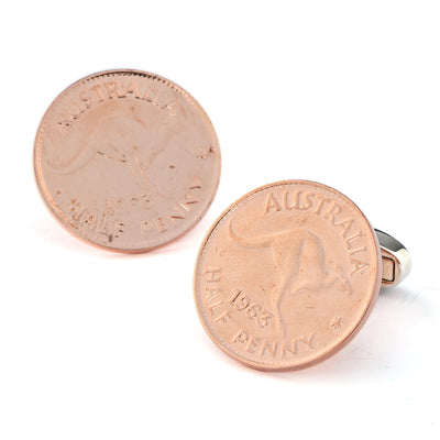 Australian Half Penny Coin Cufflinks