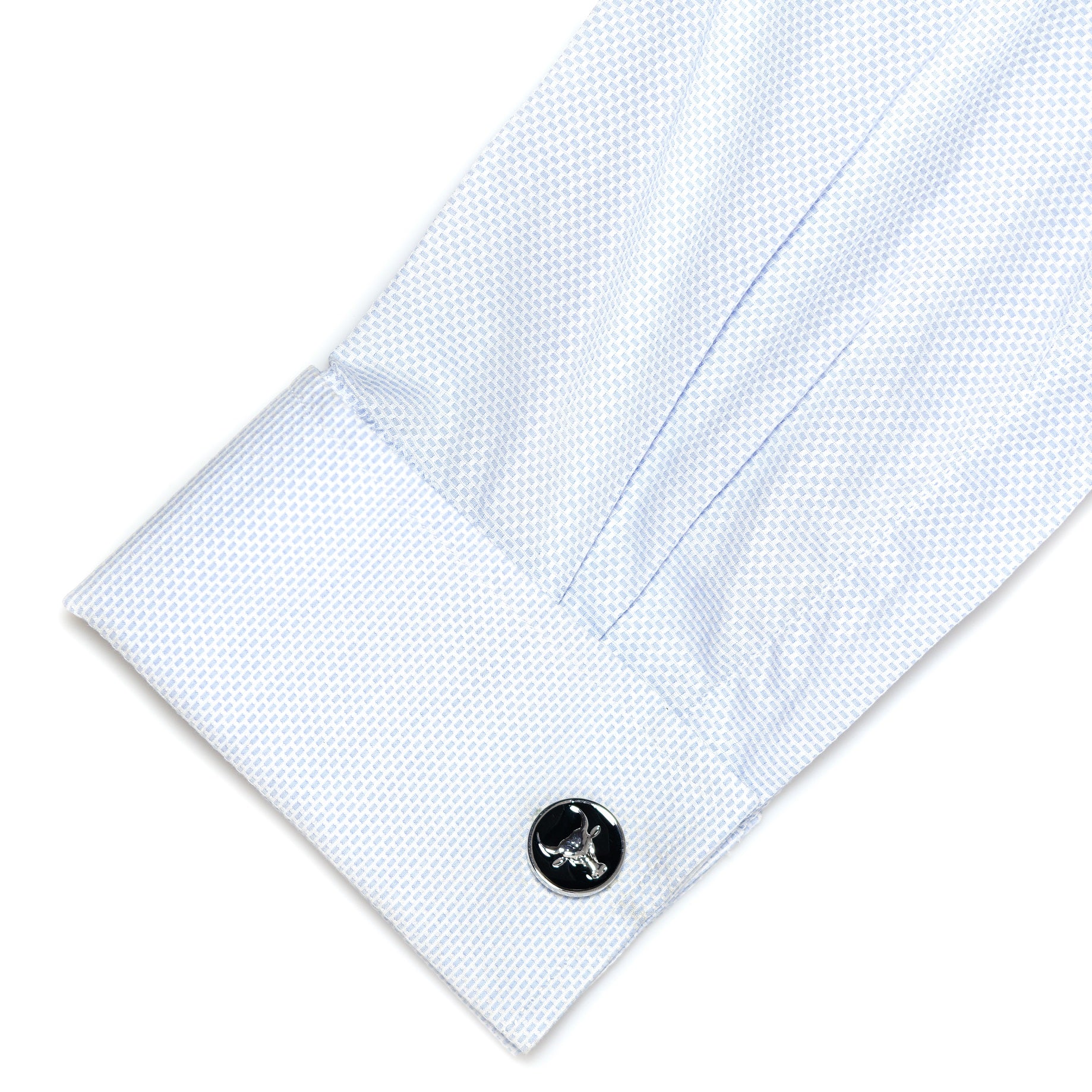 Bull Black Enamel Cufflinks