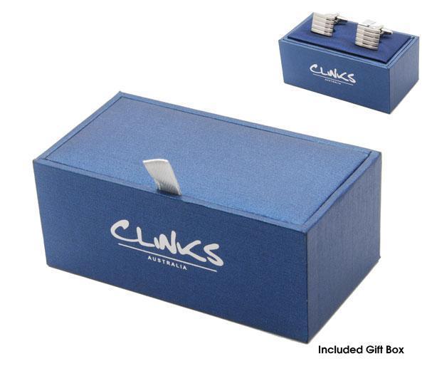Blue Flowing Crystal Cufflinks