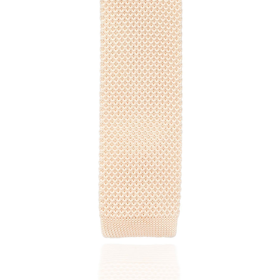 Cream Knitted Tie