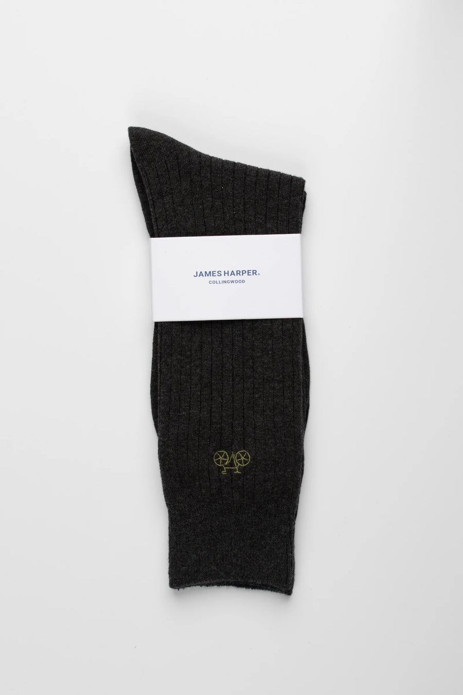 Charcoal Marle Ribbed Socks