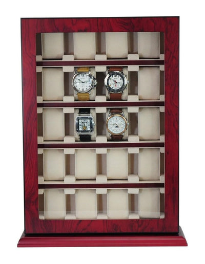 Bubinga Wooden Watch Cabinet, 20 Watch Box, Cuffed Watch Box, Clinks Australia Watch Box, Bubinga Watch Box on Cuffed, Australia Watch Cabinet, Watch Cabinet Storage Box, Watch Storage Box, Watch Cabinet Display, 20 Slots Watch Box, Watch Boxes for 20, Bubinga Wood Watch Cabinet, Wooden Watch Cabinet, Bubinga, Watch Cabinet, CB5048, Clinks Australia