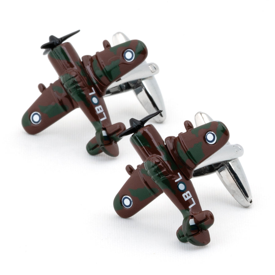 CAC Boomerang Fighter Airplane Cufflinks Camouflage