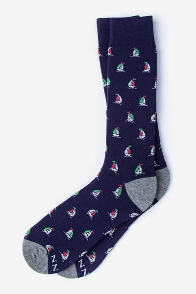 Ship Happens Sock, Socks, Alynn Socks, Navy Blue, Carded Cotton, Nylon, Spandex, SK1007, Men's Socks, Socks for Men, Clinks Australia