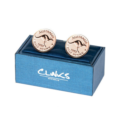 Australian Half Penny Coin Cufflinks