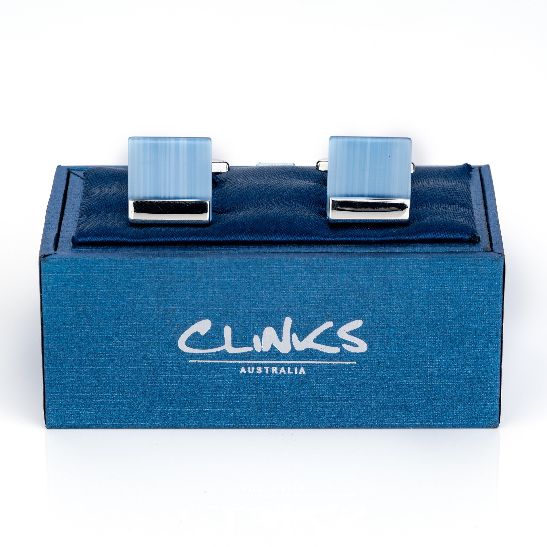 Blue Ice Cateye Cufflinks