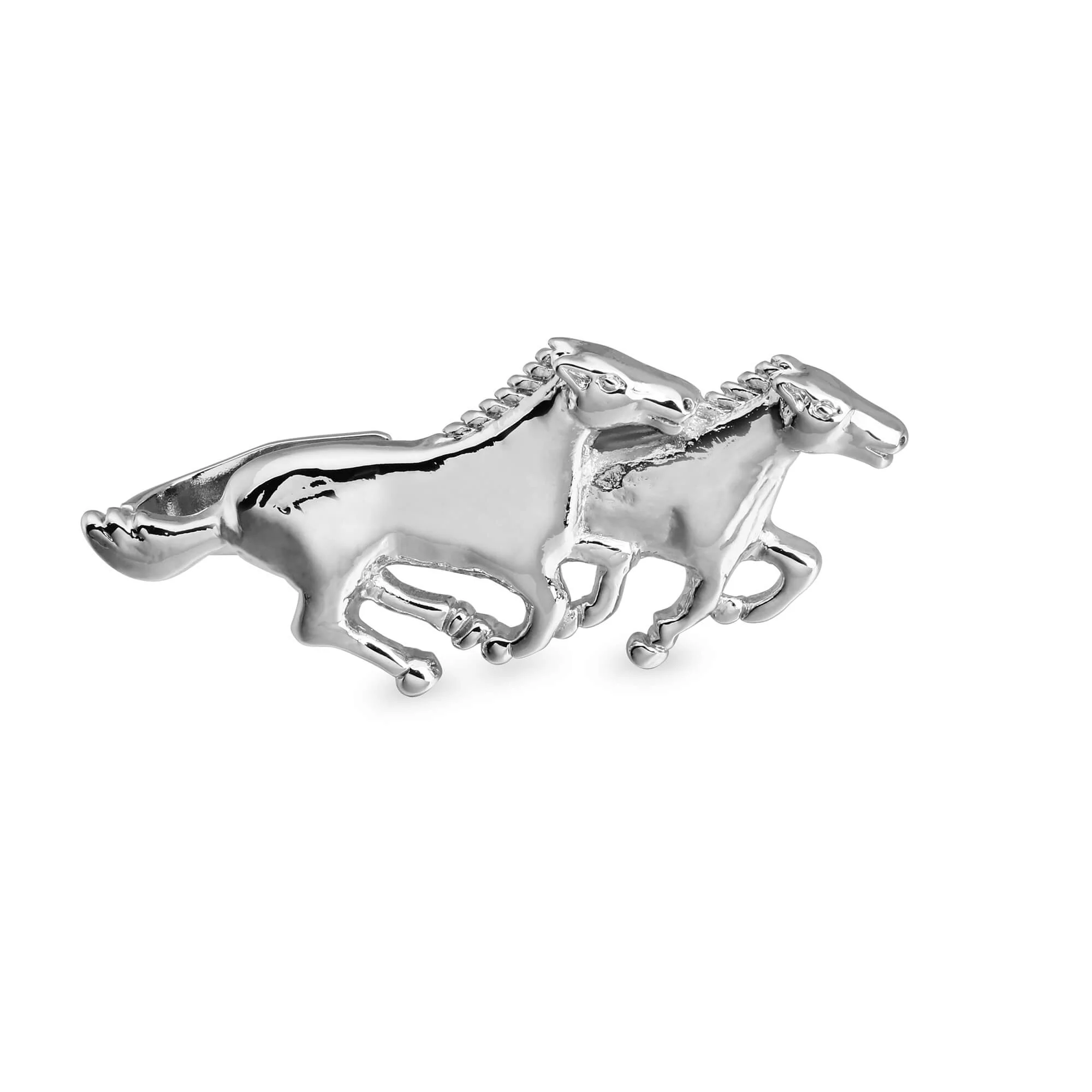 Two Horses Tie Clip