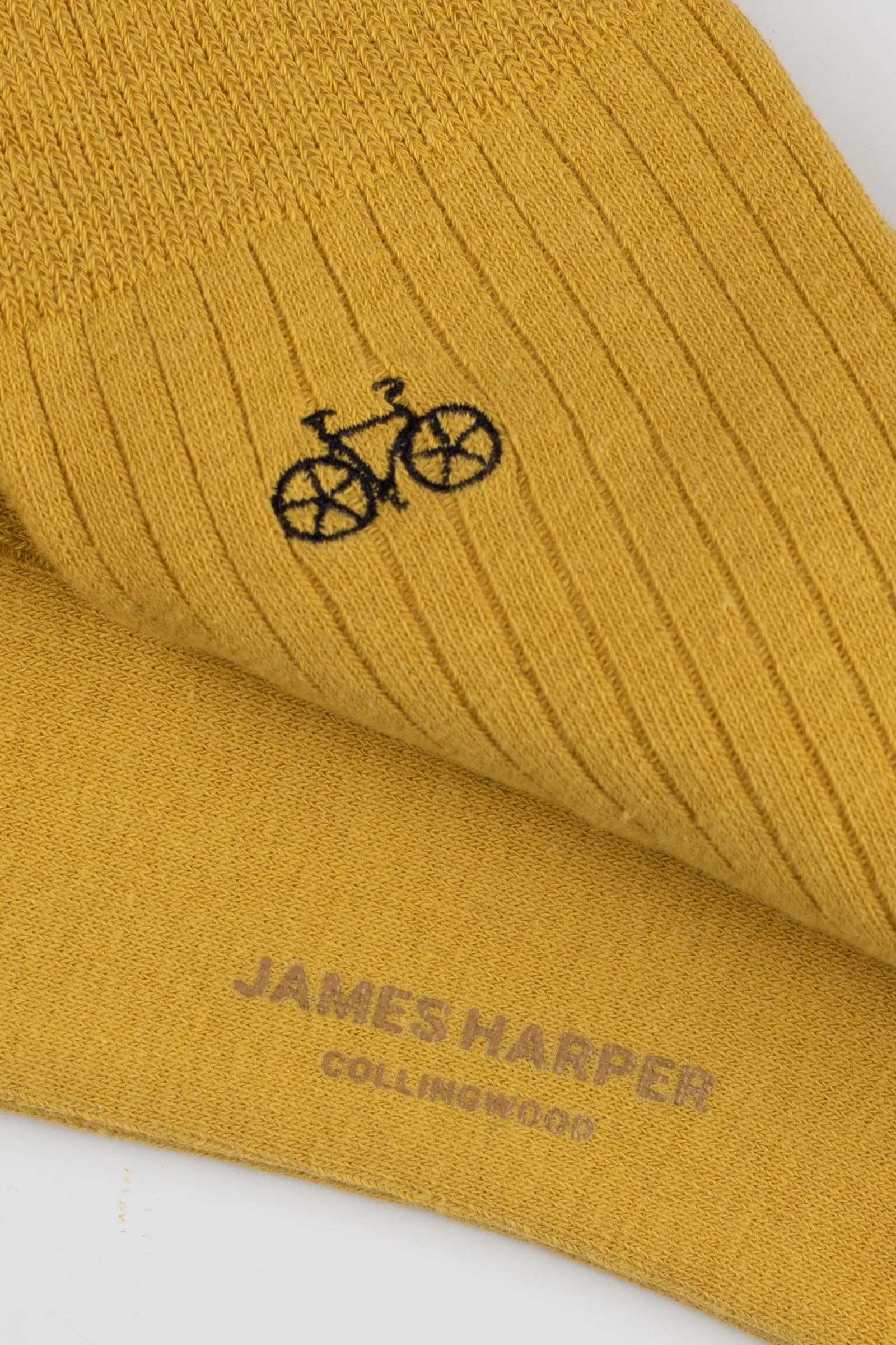 Yellow Ribbed Socks